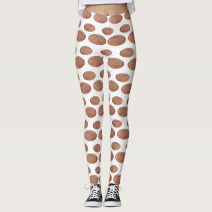Rugby Ball Grungy Pattern Leggings