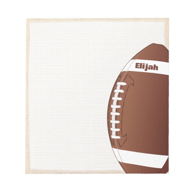 Rugby Ball Notepad (Front)