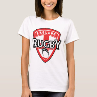 rugby ball shield england cross flag T-Shirt