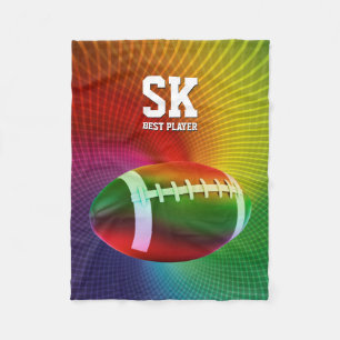 Rugby Ball Sport Fan Gifts Fleece Blanket