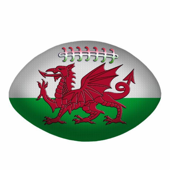 Rugby Ball Wales Flag Ornament Photo Sculpture Decoration (Front)