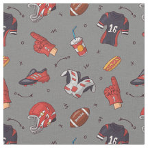 rugby balls , football balls pattern fabric