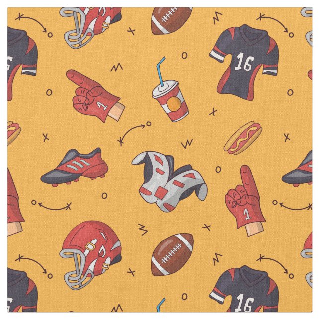 rugby balls , football balls pattern fabric (Close Up)