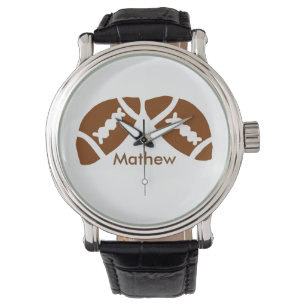 Rugby baseball sports add name boys kids men gifts watch