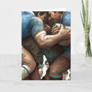 Rugby Battle - Rugby Greeting Card