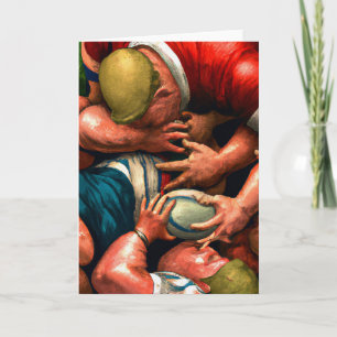 Rugby Battle - Rugby Greeting Card