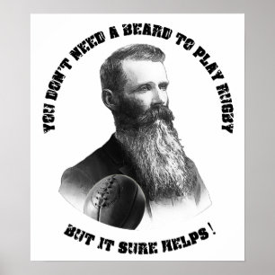 Rugby Beards Poster