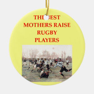 RUGBY CERAMIC TREE DECORATION