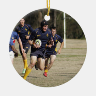 Rugby Ceramic Tree Decoration