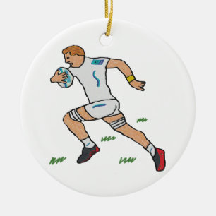 Rugby Ceramic Tree Decoration