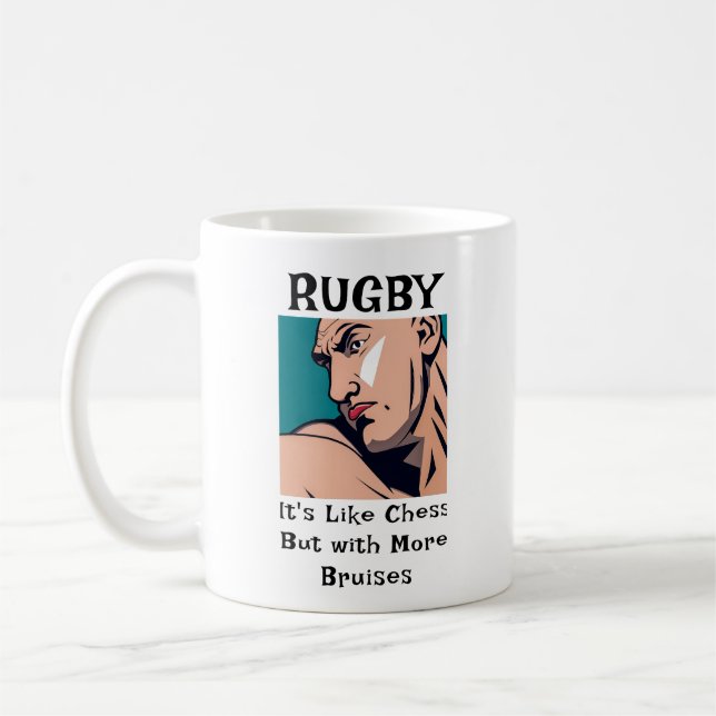 Rugby Chess Mug (Left)