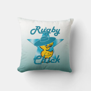 Rugby Chick #7 Cushion