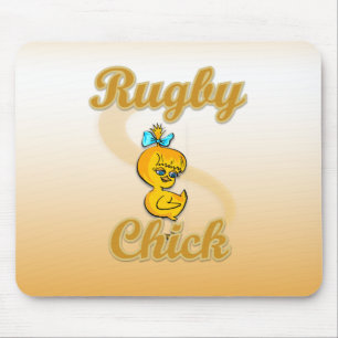 Rugby Chick Mouse Mat