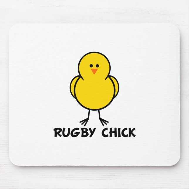 Rugby Chick Mouse Mat (Front)