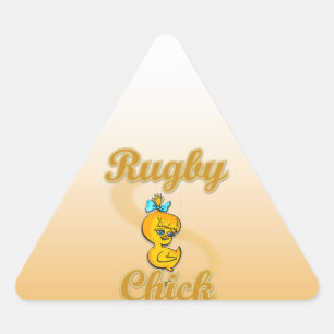 Rugby Chick Triangle Sticker