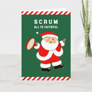 Rugby Christmas Holiday Cards