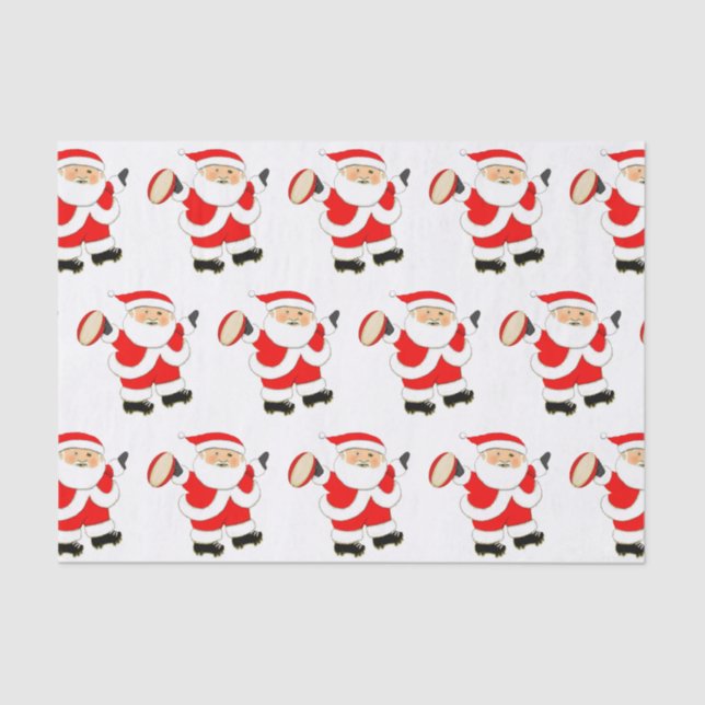 Rugby Christmas Tissue Paper (Front)