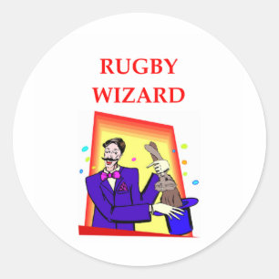 rugby classic round sticker