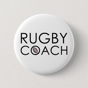 Rugby Coach 6 Cm Round Badge