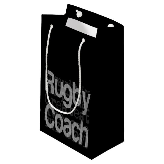Rugby Coach Extraordinaire Small Gift Bag (Front Angled)