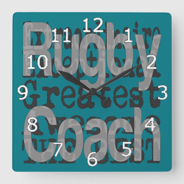 Rugby Coach Extraordinaire Square Wall Clock (Front)