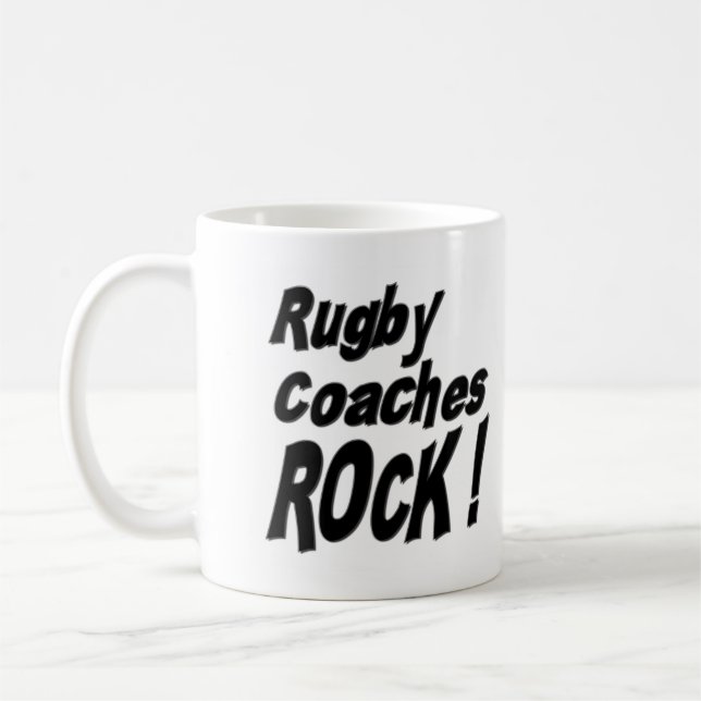 Rugby Coaches Rock! Mug (Left)
