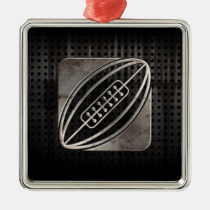 Rugby; Cool Black Metal Tree Decoration