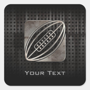 Rugby; Cool Black Square Sticker