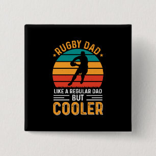 Rugby Dad 15 Cm Square Badge