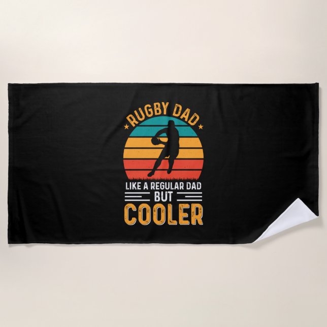 Rugby Dad Beach Towel (Front)