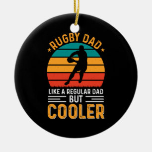 Rugby Dad Ceramic Tree Decoration