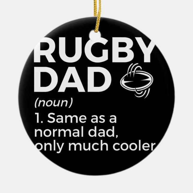 Rugby Dad Definition  Ceramic Tree Decoration (Front)