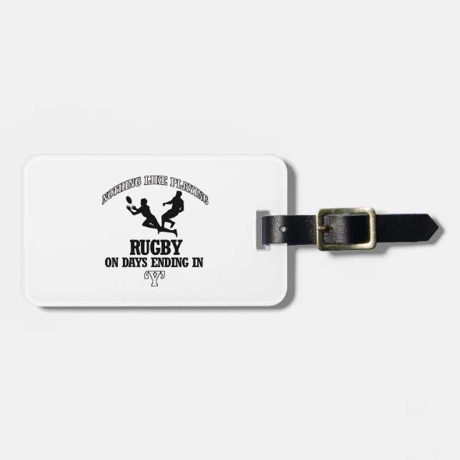 RUGBY designs Luggage Tag (Front Horizontal)