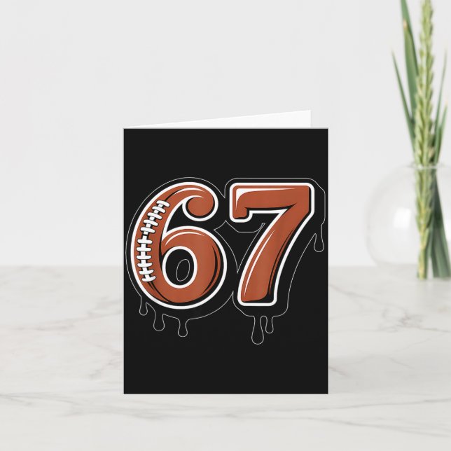 Rugby Drip Number 67 Player Or 67th Birthday Six S Card (Front)