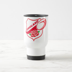 Rugby England English Rose Ball Shield Travel Mug