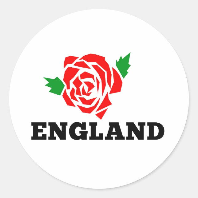 Rugby England English Rose Classic Round Sticker (Front)