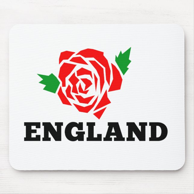 Rugby England English Rose Mouse Mat (Front)