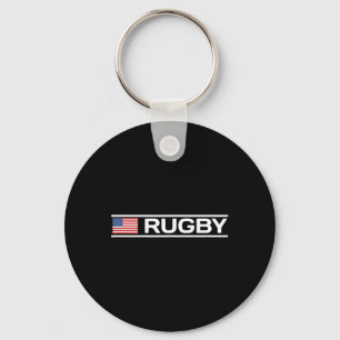 Rugby Flag America Key Ring