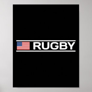 Rugby Flag America Poster