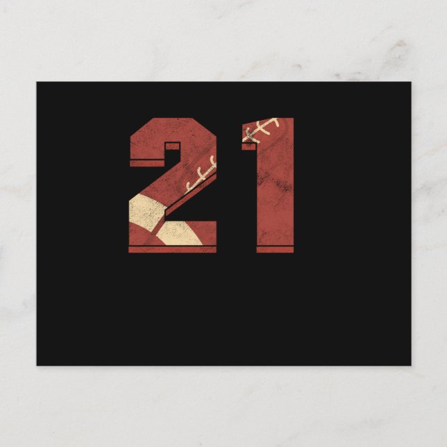 Rugby Football 21 st Birthday Sports Gift Postcard (Front)