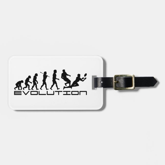 Rugby Football Sport Evolution Art Luggage Tag (Front Horizontal)