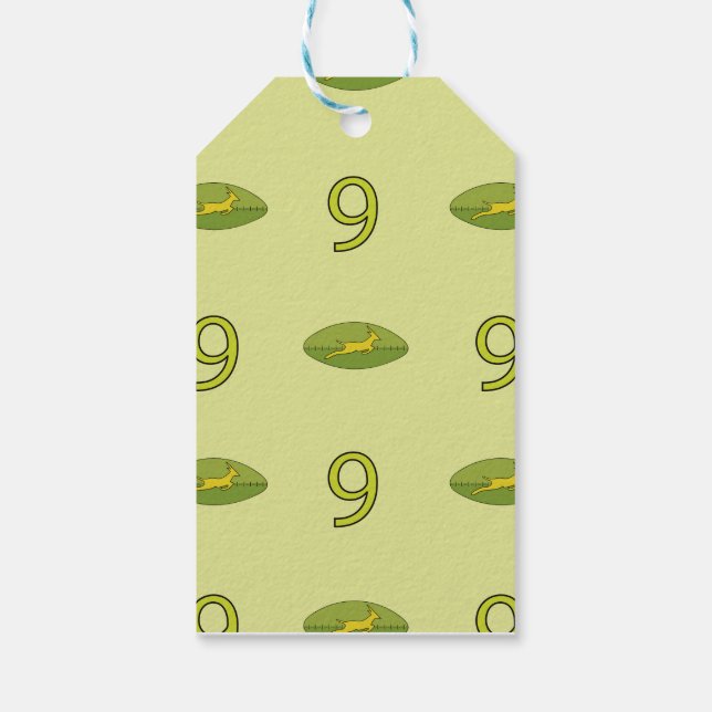 Rugby game are on gift tags (Back)