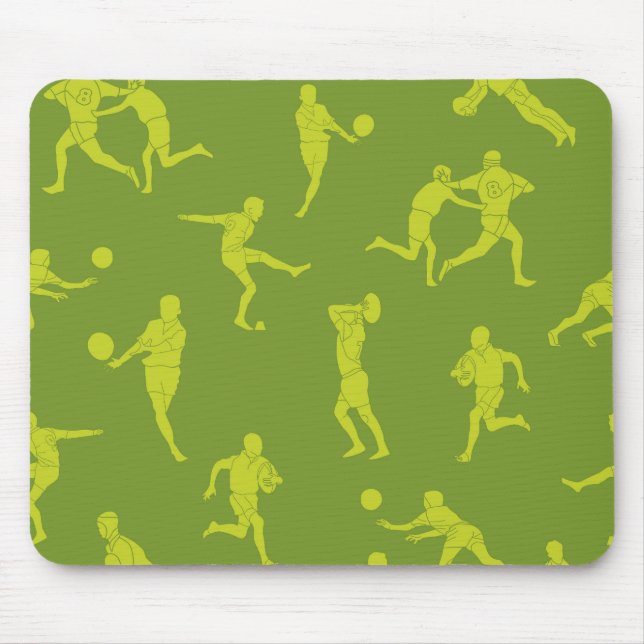 Rugby game are on mouse mat (Front)