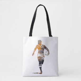Rugby Game Sport Challenge Illustration Silhouette Tote Bag