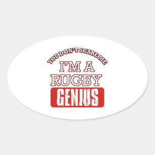 rugby genius oval sticker