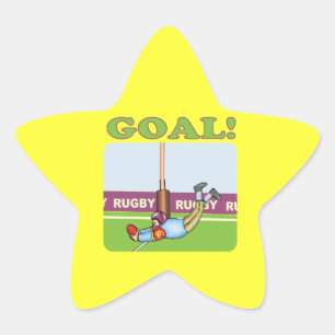 Rugby Goal 2 Star Sticker