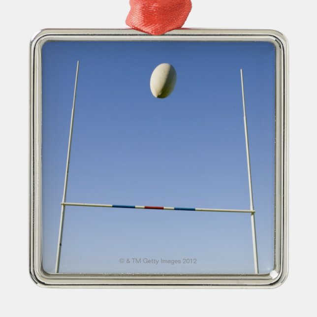 Rugby Goal Metal Tree Decoration (Front)