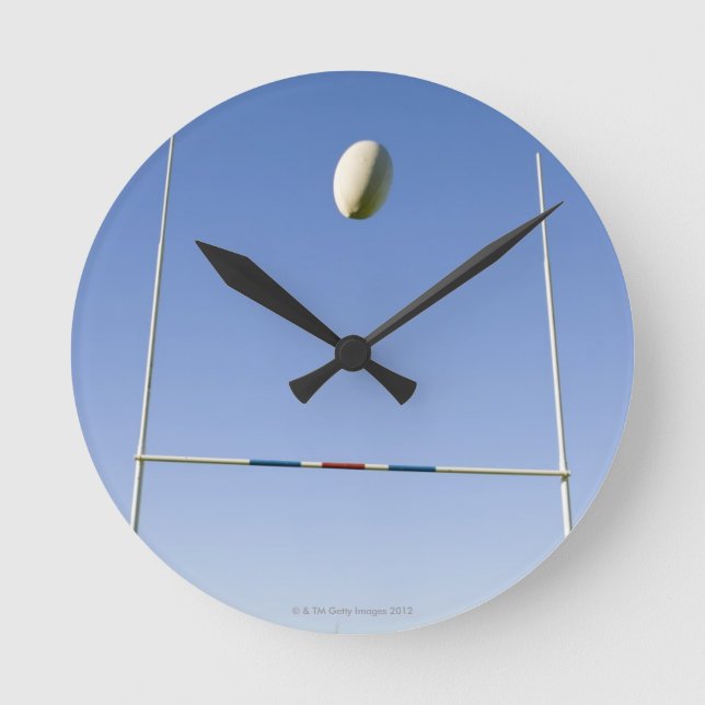 Rugby Goal Round Clock (Front)