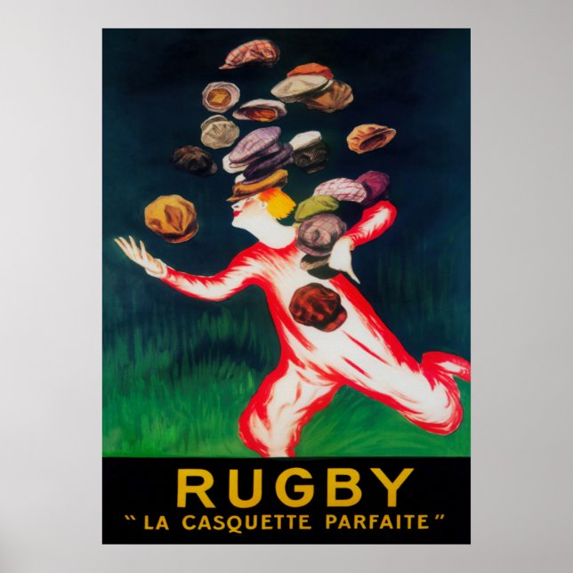 Rugby Hats Vintage Fashion Poster (Front)