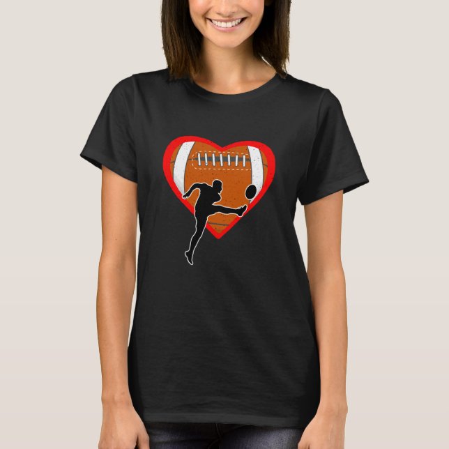 Rugby Heart Sport Love Anti Valentines Day T-Shirt (Front)